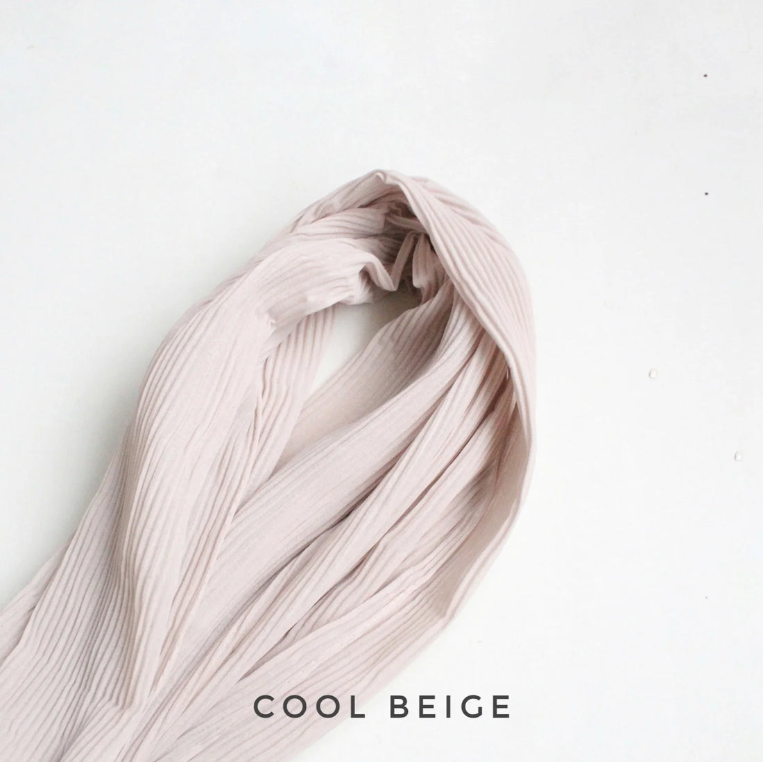 Pleated Georgette Hijab Cool Beige