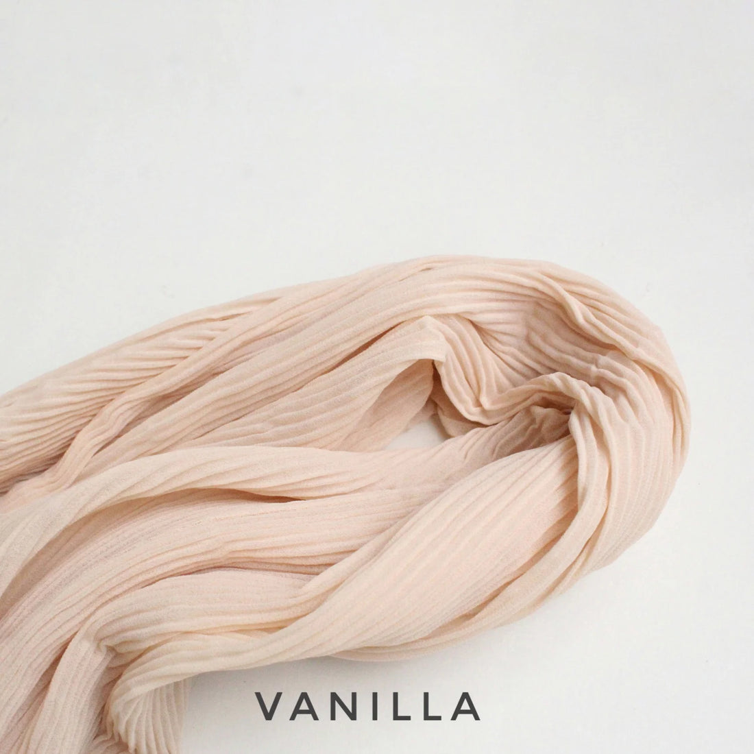 Pleated Georgette Hijab Vanilla