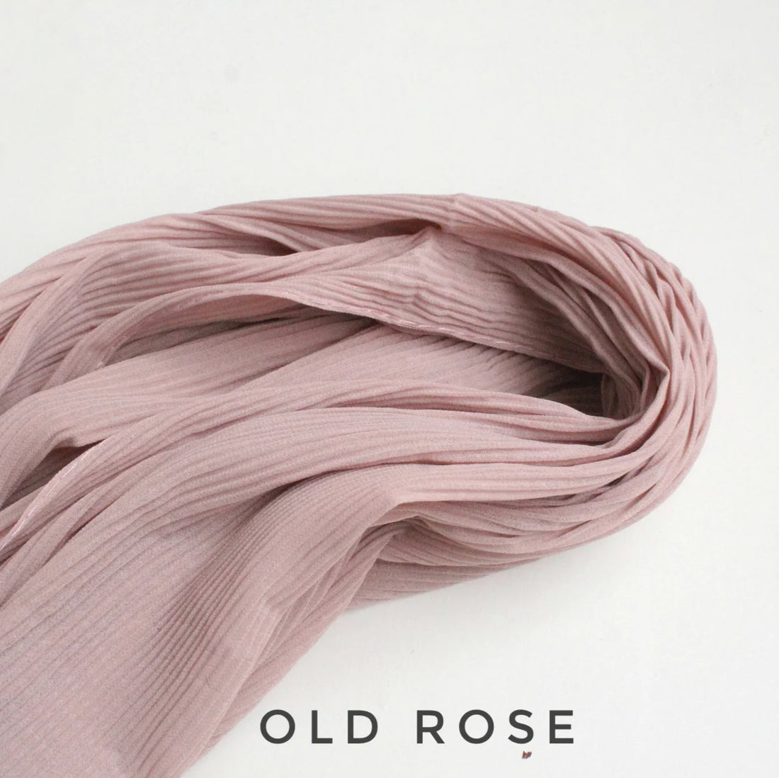 Pleated Georgette Hijab Old Rose