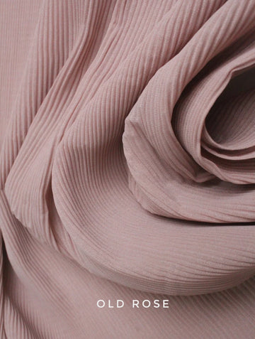 Pleated Georgette Hijab Old Rose