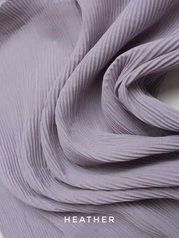 Pleated Georgette Hijab Heather