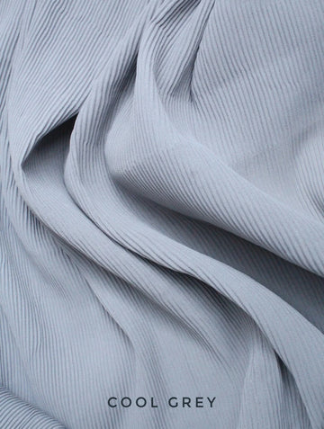 Pleated Georgette Hijab Cool Grey