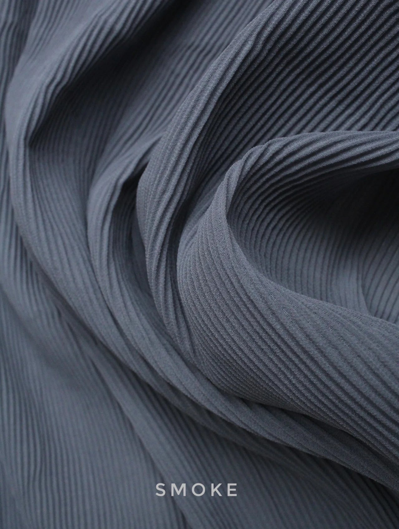 Pleated Georgette Hijab Smoke