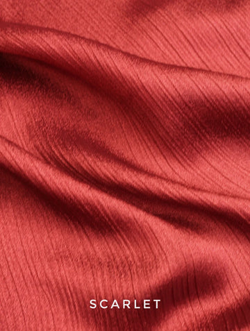 Crinkle Silk Hijab Scarlet