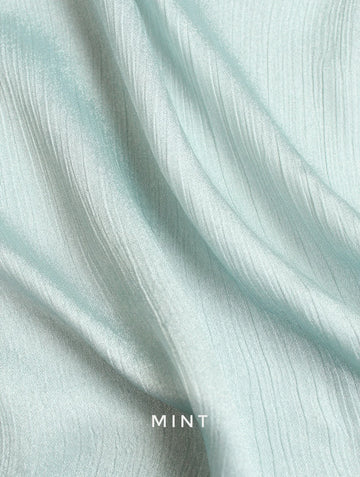 Crinkle Silk Hijab Mint