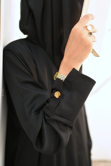 Midnight Grid Abaya