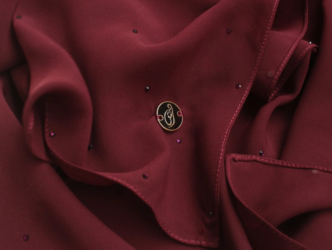 Ameera Diamante Hijab Maroon