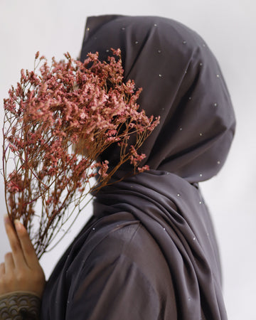 Ameera Diamante Hijab Smoke