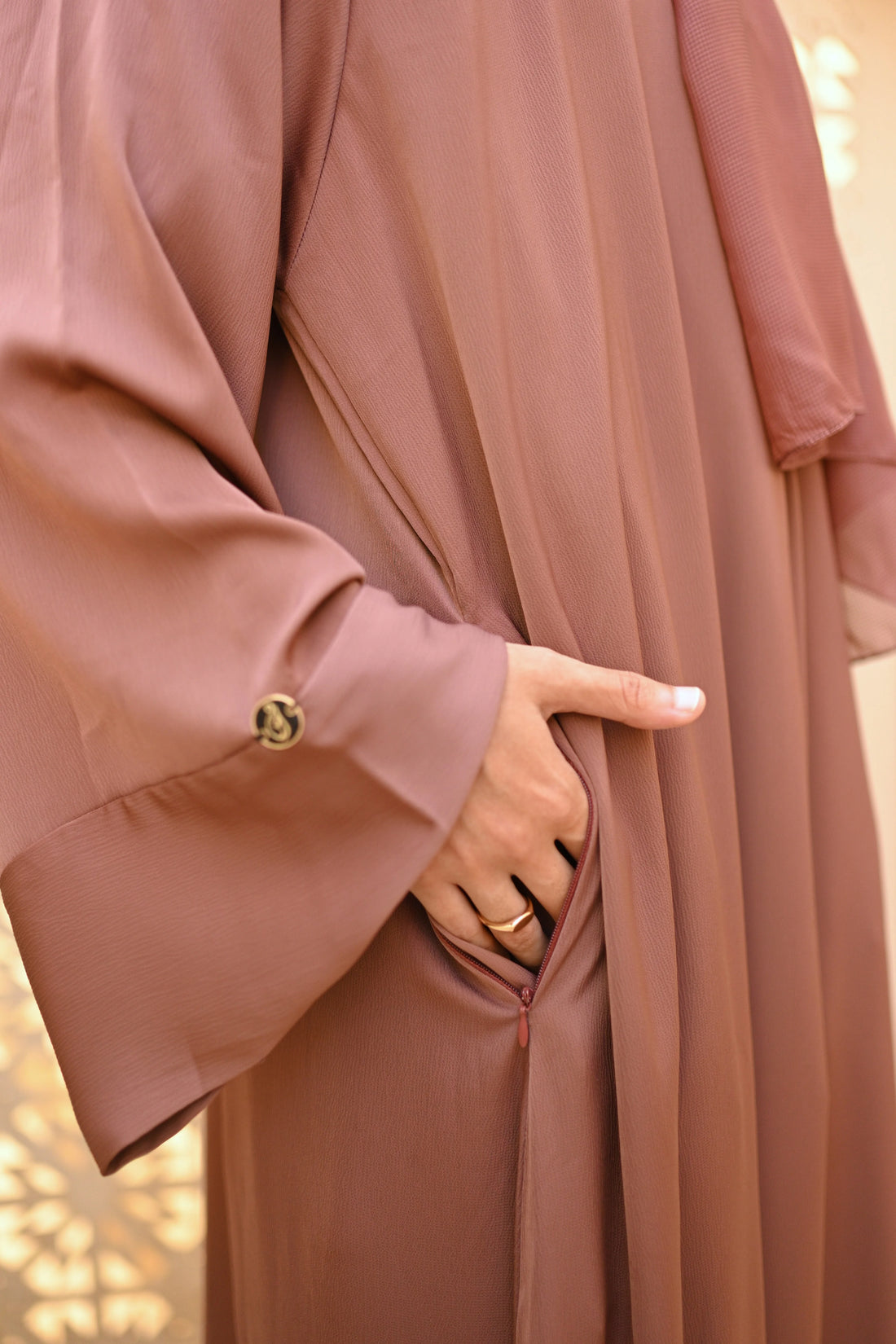Raha Everyday Luxe Abaya Rosewood