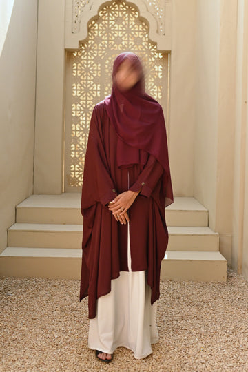 Noura Shrug Maroon