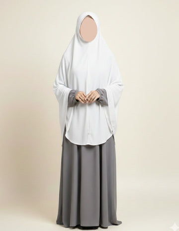 Ladies Ahram/Scarf White