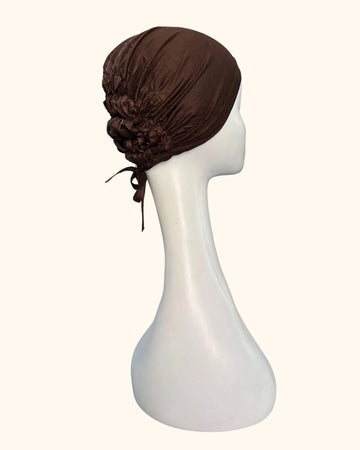 Ruched Tie back Brown