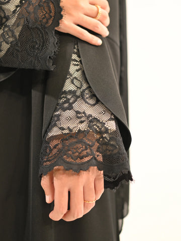 Noir | Black Lace Abaya