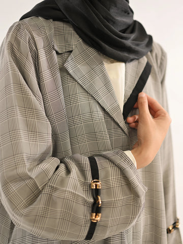 Check Blazer Abaya