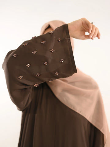 Espresso Crystal Abaya