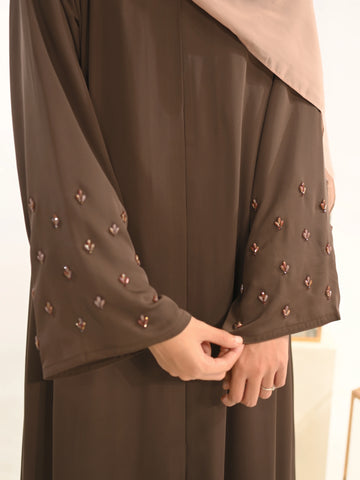 Espresso Crystal Abaya