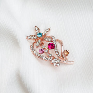 Multi Floral Brooch