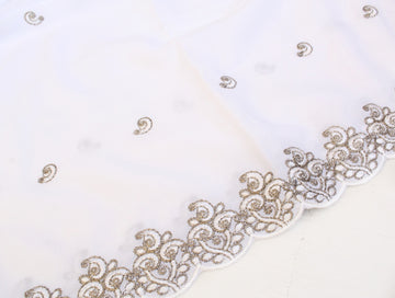 White Embroidered Chadar