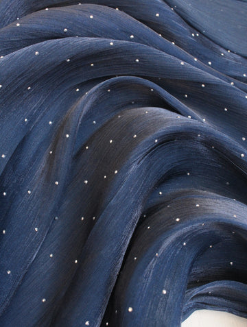 Lustre Gleam Diamante Hijab Navy