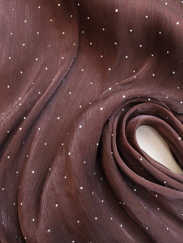 Lustre Gleam Diamante Hijab Brown