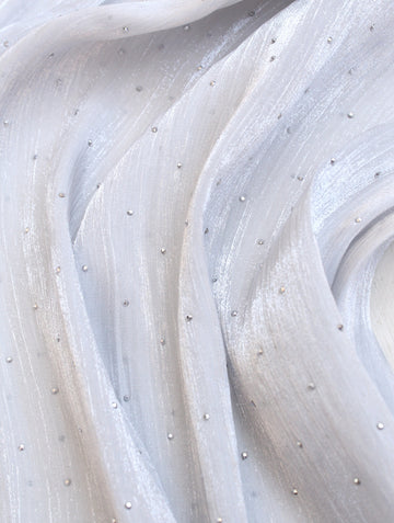 Lustre Gleam Diamante Hijab White