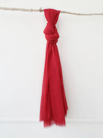 Feather Lawn Hijab Red