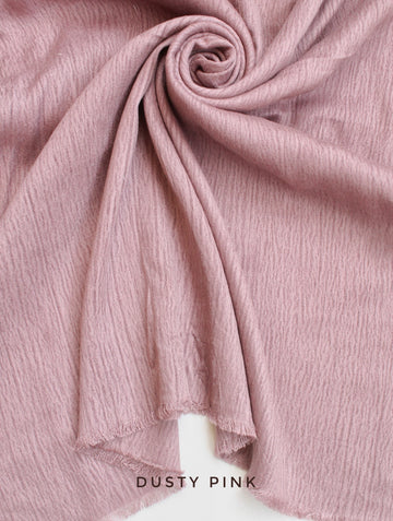 Crinkle Modal Hijab Dusty Pink