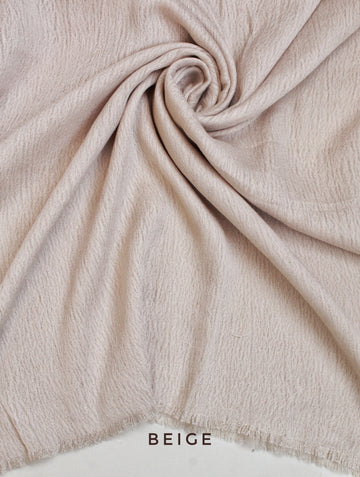 Crinkle Modal Hijab Beige