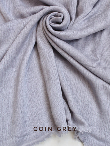 Crinkle Modal Hijab Coin Grey