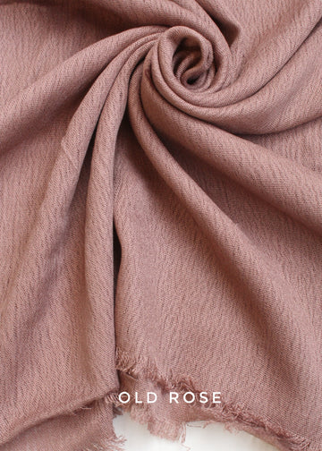 Crinkle Modal Hijab Old Rose