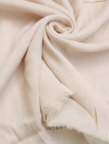 Crinkle Modal Hijab Ivory