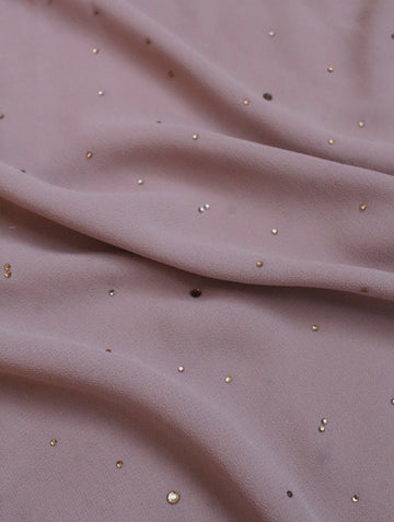 Zareen Diamante Hijab Raspberry Cream