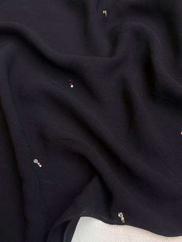Roha Diamante Hijab Black