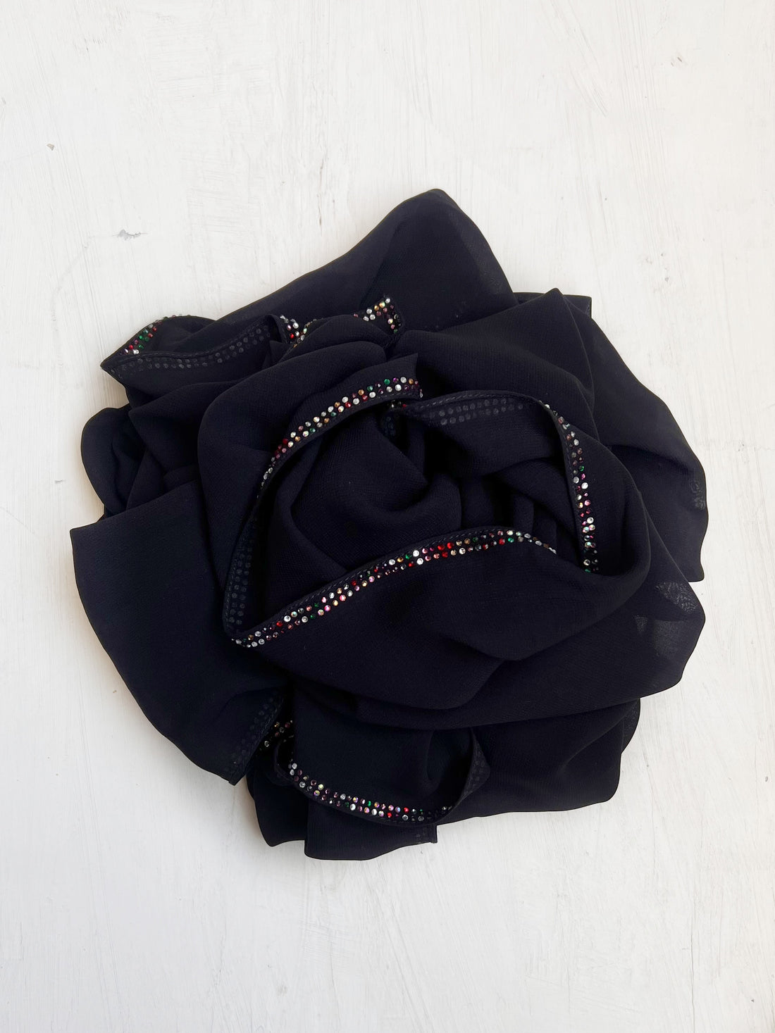 Raneem Diamante Hijab Black