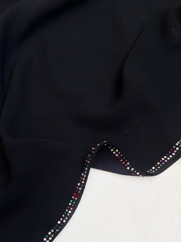 Raneem Diamante Hijab Black