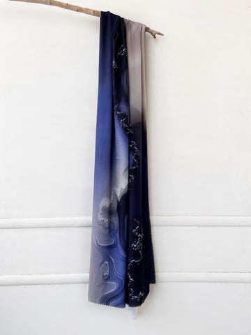 Mira Print Hijab Blue