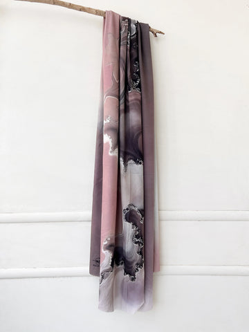 Mira Print Hijab Raspberry
