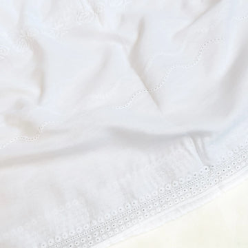 White Embroidered Chadar