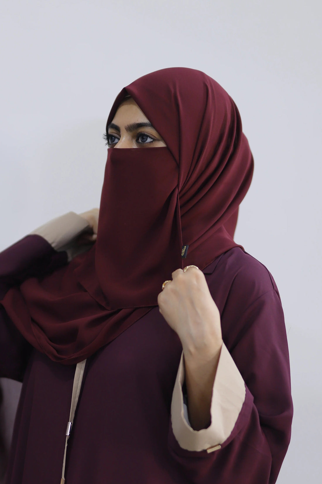Hijab & Niqab Set Maroon