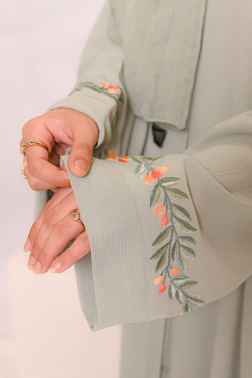 Sage Bloom Abaya