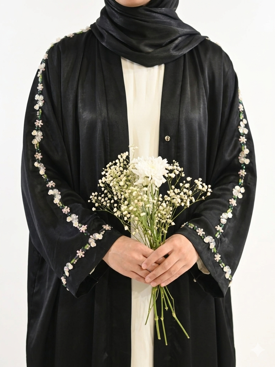 Aquana Silk Kimono Black