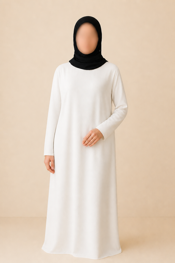 Abaya Inner White (Full Sleeve)