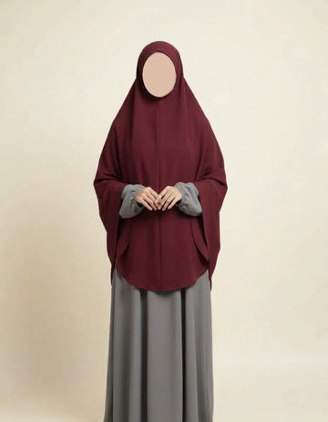 Ladies Ahram/Scarf Maroon