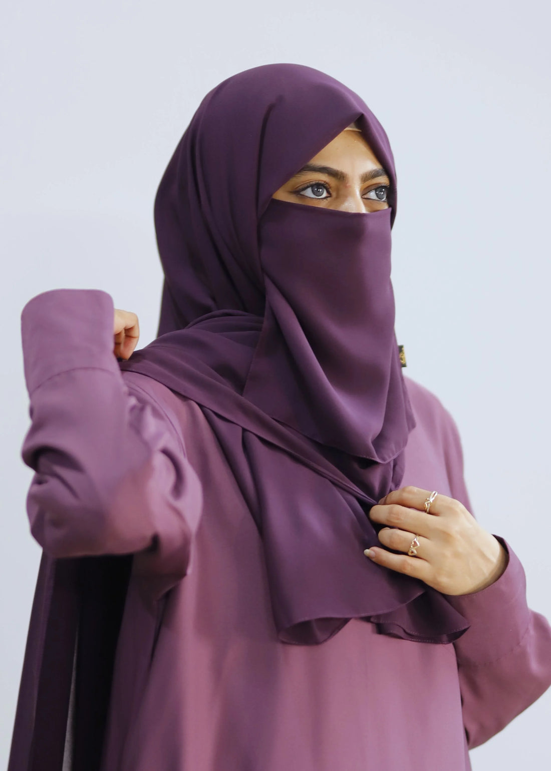 Hijab & Niqab Set Eggplant