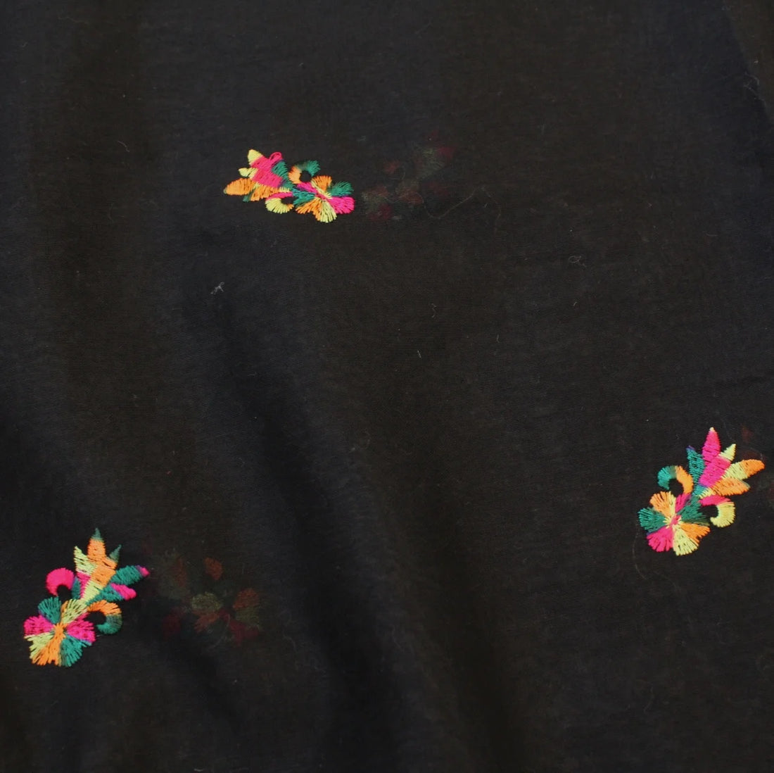 Black Embroidered Chadar